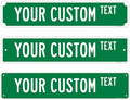 Custom Street Sign, Personalized Novelty Road, Green Background, Christmas by SigoSigns