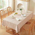 Zobesta Plaid Table Cloth Square 70x70 Inch Browm Linen Tablecloth Square by ZOBESTATABLECLOTH