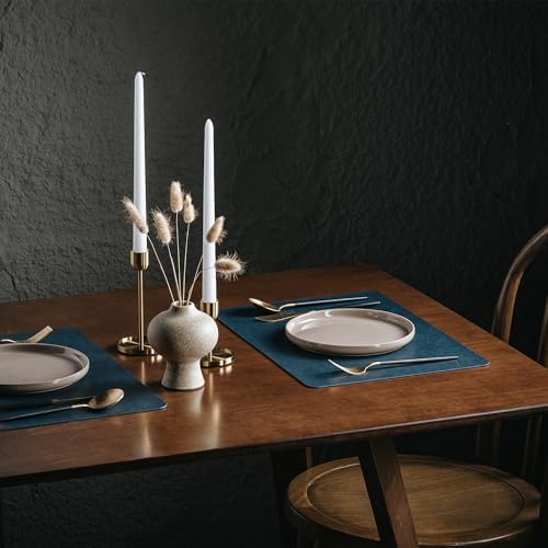 DOLOPL Placemats Set of 12, Reversible Dual-Color Faux Leather Place Mats - Image 6