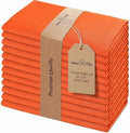 Urban Villa Cloth Napkins Cotton 20x20 (Set of 12) Orange by CottonTrends