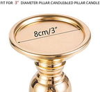 Nuptio Pillar Candle Holders, Wedding Centerpieces Metal Candle Holder Candles Stand Decoration Ideal for Weddings Special Events Parties Living Room (10 x S, Gold) - Image 5