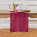 Solino Home 100% Pure Linen Table Runner Beet, Classic Hemstitch 14 x 72 in by SolinoHome