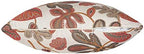 Mika Home Set of 2 Jacquard Tropical Leaf Pattern Throw Pillow Covers Decorative Pillowcase 20X20 Inches,Coral Cream - Image 5
