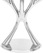 Silver Contemporary Hanukkah Menorah, Full-Size 9" Inch Polished, Non-tarnishing, Holds Most Hanukkah Candles - Image 3