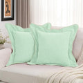 FUTEI Pack of 2 Chenille Throw Pillow Covers 22x22 Inch, Aqua by FUTEI