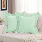 FUTEI Pack of 2 Chenille Throw Pillow Covers 22x22 Inch, Aqua by FUTEI
