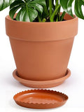 INGOFIN 12 Inch Terracotta Pot with Saucer - Ceramic Clay Pot for Plants with Drainage Hole, Large Terra Cotta Flower Planter with Tray for Indoor Outdoor Plants by INGOFIN