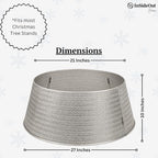 Inside Out Home Christmas Tree Skirt, Xmas Metal Tree Collar 27 Inch Diameter Base, Christmas Large Collar for Real or Artificial Tree, Xmas Decorations - Image 5