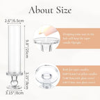 Hurricane Glass Candle Holders: Clear Candlestick Holders Set of 6 - Image 6