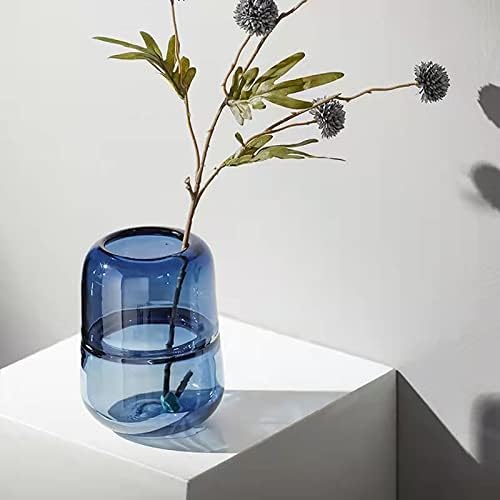 Modern Minimalist vase, Crystal Glass vase, Flower vase, Dried Flower vase(Blue) - Image 5