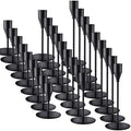 Black Candlestick Holders, Metal Taper Candle Holders,Bulk Set of 27 by ECHFSM