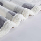 Eddie Bauer - Throw Blanket, Brushed Fleece & Plush Sherpa Soft Blanket, Throw Blanket for Couch & Bed (Mountain Plaid Chrome Grey, 50" x 60") - Image 4