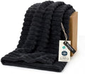 Bedsure Soft Twin XL Blanket for Bed Dorm Black 66"x90" by BEDSURE