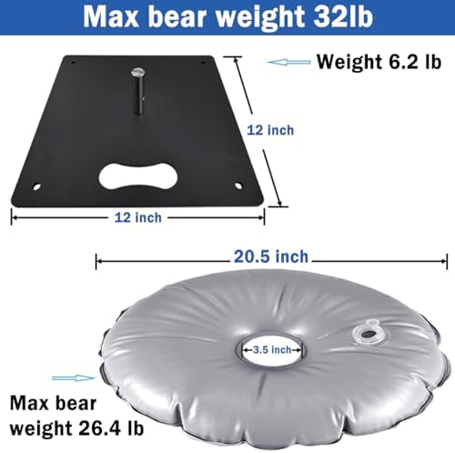 CS&BEAUTY Feather Flag Stand Base and Weight Bag for Feather Flag Pole,Heavy Duty Flag Pole Holder Flat Ground Stake for Swooper Flag and Feather Banner Pole - Image 6