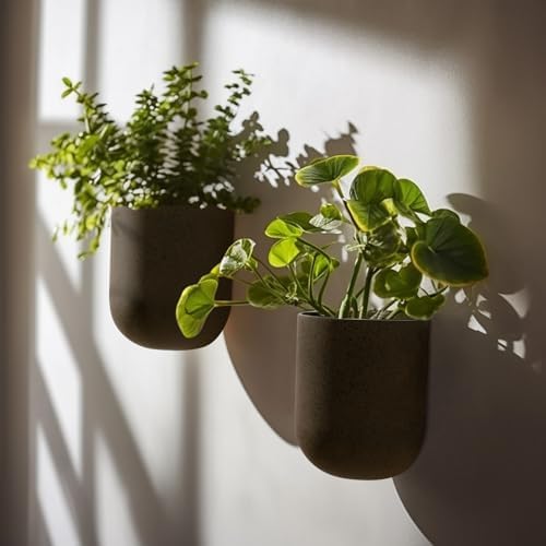 LA JOLIE MUSE Wall Planters for Indoor Plants, Hanging Flower Pots, 2 Pack - Image 2