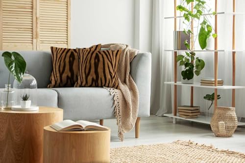 TOMWISH Tiger Skin Print Throw Pillow Cover 26x26 Inch Set of 2 - Image 6