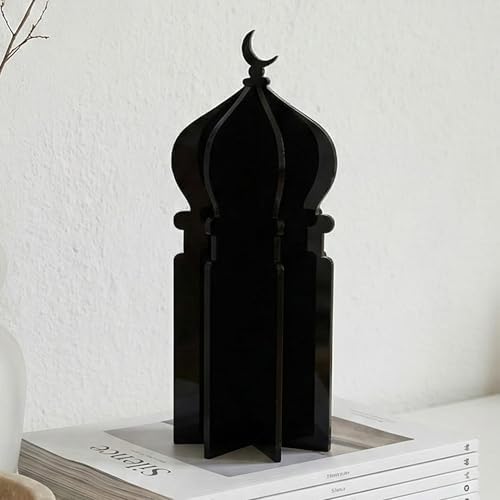 iwa concept Islamic Minaret Table Decor Statue, 3D Acrylic Mosque Sculpture, Modern Minimalist Interlocking Statue for Ramadan, Eid and Muslim Home - Image 6