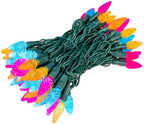 Novelty Lights 24FT 70 LED C6 Easter String Lights, Yellow Teal & Pink - Image 5