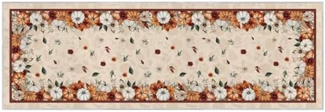 Artoid Mode Pumpkins Floral Corns Fall Runner Rug 2x6 Feet by ArtoidMode