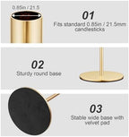 zeochyni Set of 12 French Gold Taper Candle Holder Bulks for Wedding, Party - Image 5