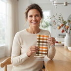 Guest Towel Printed Airlaid Linen-Feel Disposable Hand Towels for Thanksgiving Fall Holiday Party Buffet & Dinner (64, Autumn Gingham) - Image 3