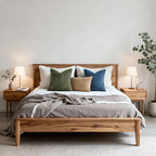 Mecatny Corduroy Decorative Throw Pillow Covers 26x26 Set of 2 Blue Grey - Image 7