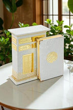 ihvan online, The Holy Qur'an, Islam Book of Quran in Arabic with Box, Holy Muslim Book Quran, Islamic Ramadan Eid Gifts, White - Image 4