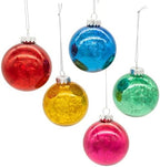 Kurt Adler 80MM Mercury Glass Multicolor Ball Ornament, 6-Piece Box by KurtSAdler
