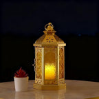 Candlestick Candle Barrels Moroccan Style Retro Lanterns Projection Lights Hollowed-Out Decorations Home Ramadan Hanging Outdoor Indoor Courtyard Porch Festival Weddings by Unknown