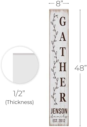 Personalized Welcome Sign for Front Door, Custom Welcome Sign for Porch Outdoor Welcome Home Decorations, 48"x8" PVC Sign (Design 18) - Image 5