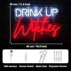 Drink Up Witches Neon Light Halloween Neon Sign for Bedroom Party Bar Decor - Image 4