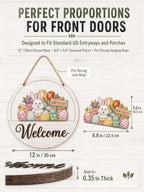 Interchangeable Welcome Sign for Front Door Decor with 16 Seasonal Pieces - Image 4