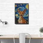 Metal Sign Tin Sign Vintage Wall Art Basenji Night Watch Playful Basenji in A Starry Canvas for Home Den and Art Enthusiasts Waterproof Aluminum 6×8 Inches with Metal Frame - Image 3