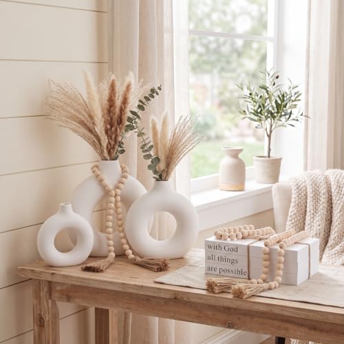 Reallnaive 8 Pcs Rustic Vase Centerpieces, with God All Things are Possible - Image 4