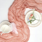 16 Pack Peach Cheesecloth Table Runner 23 x 120 Inch 10Ft - Image 6
