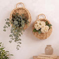 Chumia 2 Pack Wicker Wall Hanging Baskets for Plants, 14" and 8" by Chumia