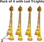 Divyakosh Wall Hangings for Home Decoration, Set of 4 Diwali Lights, Handmade Diwali Decoration, Door Valance Hanging with LED T-Lights for Wedding Decor - Image 3
