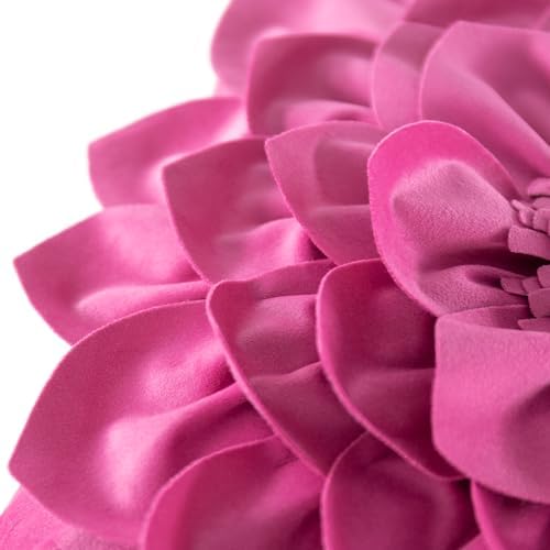 OiseauVoler Decorative 3D Flower Throw Pillow Covers Handmade Pillowcases Cushion Covers for Couch Bed Living Room Home Decor 18x18 Inch Fuchsia - Image 6