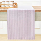 Solino Home 100% Pure Linen Table Runner, 14 x 72 in, Pink and White Stripe by SolinoHome