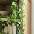 CQURE 72 Pack 504Ft Artificial Ivy Fake Vines,Ivy Garland Greenery Garland Fake Hanging Plants Vines Aesthetic Green Leaves for Bedroom Wedding Party Garden Wall Room Decor… - Image 3