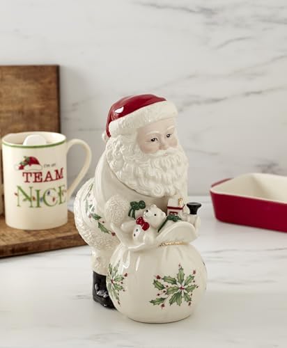 Lenox Holiday Serveware Collection, Porcelain Tableware & Entertaining Pieces, Treat Jar - Image 4