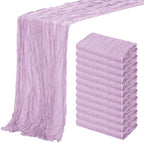 Aktor 12 Pack Lavender Cheesecloth Table Runner 10Ft Gauze Table Runner Boho Semi Sheer Cheese Cloth Fabric Runners for Wedding Birthday Baby Shower Party Table Decoration（Lavender） by Unknown