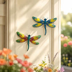 LIFFY Metal Dragonfly Wall Decor Set of 2 for Outdoor Garden & Home - Image 5
