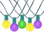 Novelty Lights G40 LED Mardi Gras String Lights, 25 Shatterproof Bulbs by NoveltyLights-LightExperts