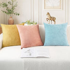 CaliTime Decorative Throw Pillow Covers 18 X 18 Inches Light Blue Grey - Image 5