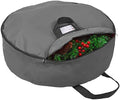 Heavy Duty Wreath Storage Bag 48" | Garland Wreaths Container with Handles| Durable 600D Oxford Polyester Material Xmas Holiday Wreaths Storage Holder (Gray) by Primode