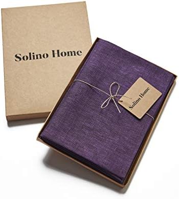 Solino Home 100% Linen Cloth Napkins Grape, Athena 20 x 20 in, Set of 4 - Image 3