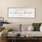 As For Me And My House We Will Serve The Lord Wall Decor White, 40" x 15" by comurdyo