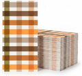 Guest Towel Printed Airlaid Linen-Feel Disposable Hand Towels for Thanksgiving Fall Holiday Party Buffet & Dinner (64, Autumn Gingham) by Unknown