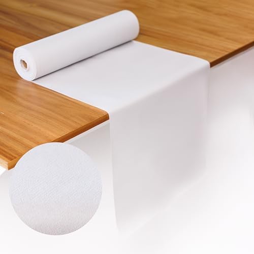 American Homestead Paper Table Runner Roll - 78 ft. Disposable Linen-Like Table Cover Roll - 20 Perforated Table Runners (16" x 48") for Parties, Weddings, and Events - Silver Gray by AHAMERICANHOMESTEAD
